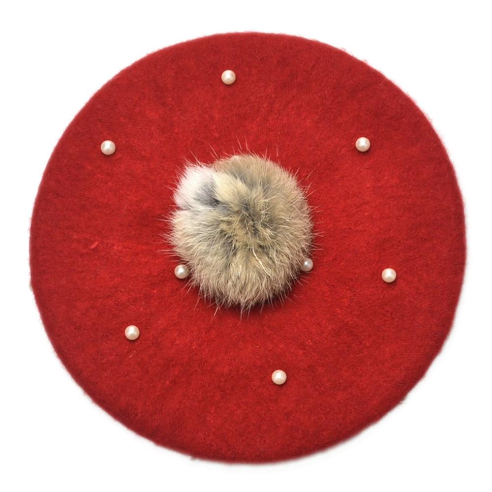 Infant Toddler Baby Kids Boys Girls Pearly Ball  Winter Warm Hat Cap