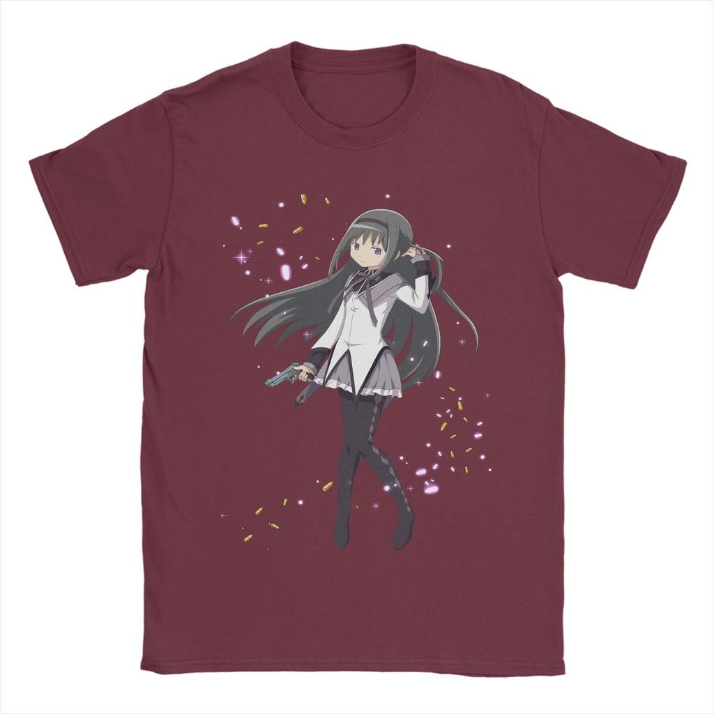 Unisex Mahou Shoujo Homura Akemi T Shirt Madoka Magica Anime Pure Cotton Clothes Vintage Short Sleeve Round Neck Tees TShirt