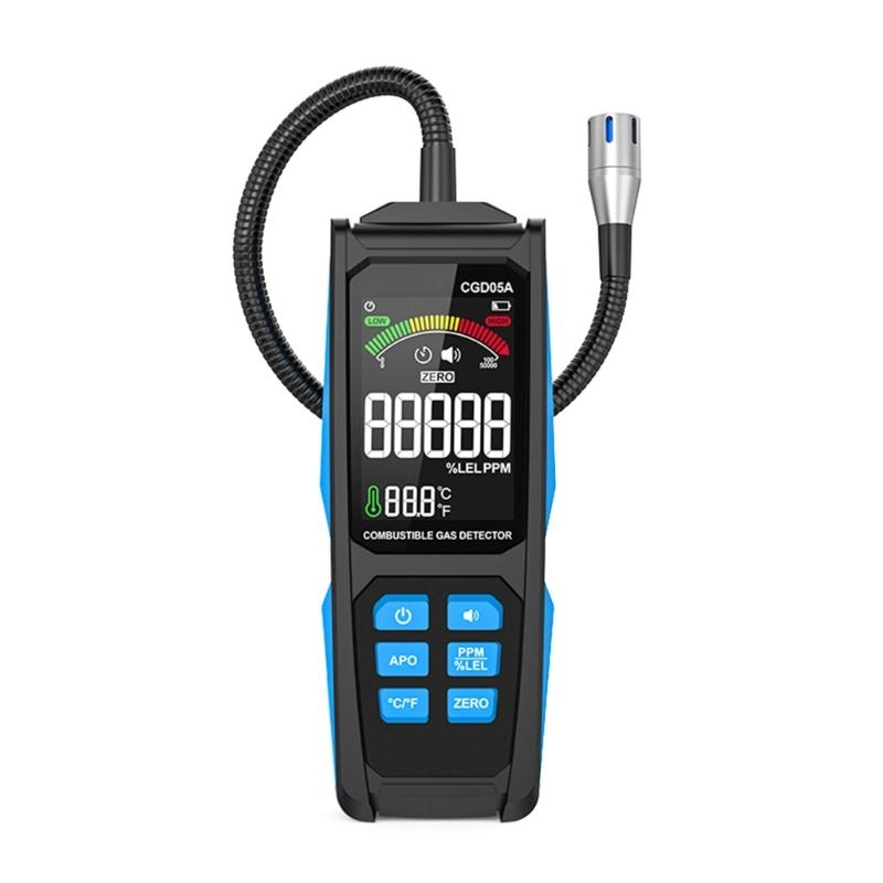 Leak Meter Color Display Combustible Gas Propane Methane Sensors Sniffers Natural Gas Tester & Temperature Detection 1