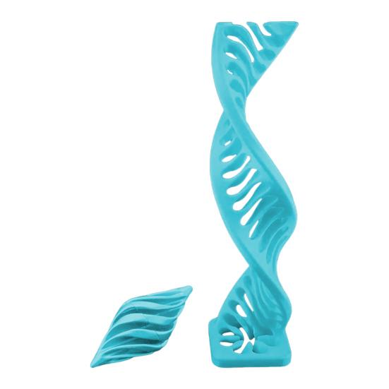 

3D Printed Helical Structure Toy Vortex Thread Illusion Impossible Spiral Passthrough синий