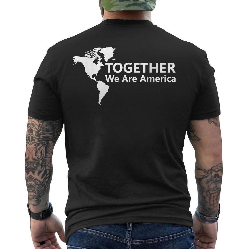 

Together We are America TShirt Americas Pride Retro ON BACK Tee Unisex T-Shirt XXL