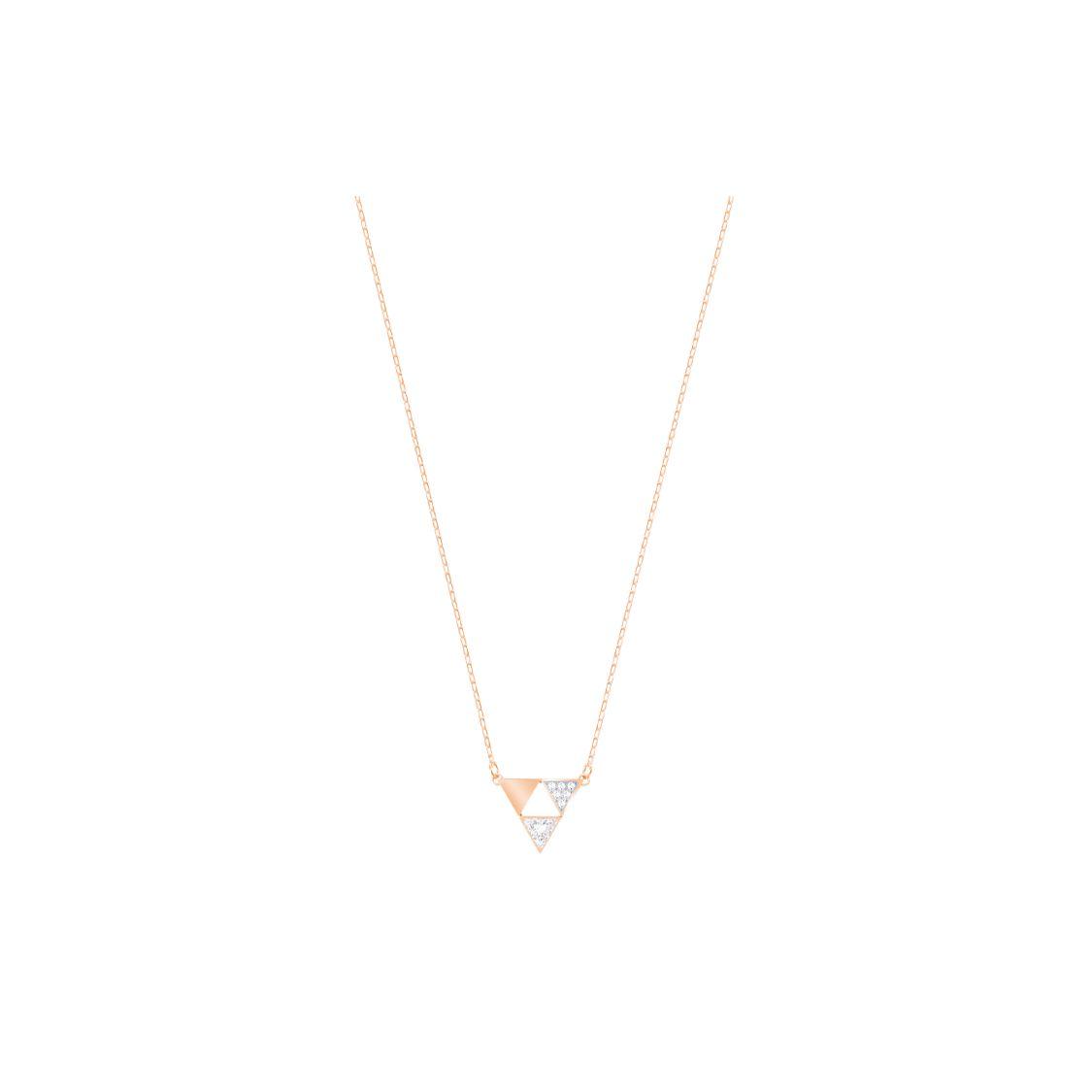Swarovski Heroism Series Triangle Splicing Rose Gold Necklace Women necklace 5528935 Rose Gold
