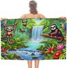 Dinosaur Rainforest Beach Towel Sand Free Quick Dry Bath Towel Large for Adult Kids Pool Swim Camping Essentials Accessories