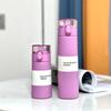 1pc 150ml/250ml Mini Thermos Cup Leak-proof Thermos Insulated Cup With Straw Portable One-button Opening Pocket Thermal Mug
