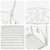 Swing Bench Steel 110 x 52.5 x 47 cm Antique White