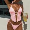 Women Strapless Bikini Set With Padded Top For Swimming And Water Sports