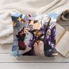 Arataki Itto Genshin Impact Cute Cushion Cover Silky Short Plush Invisible Zipper Dustproof Sofa Pillow Case For Home Decor