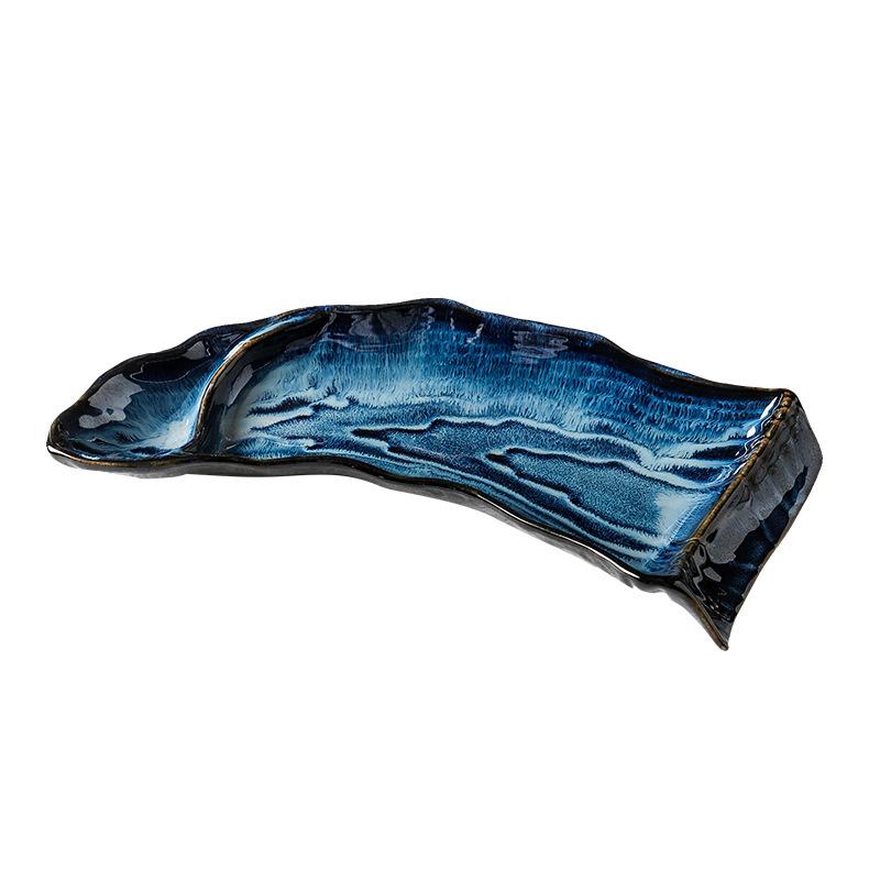 Japanese Plates, Special-Shaped Long Plates, Ceramic Dim Sum Plates, Western Plates, Creative Snacks, Japanese Creative Sushi Long Plates