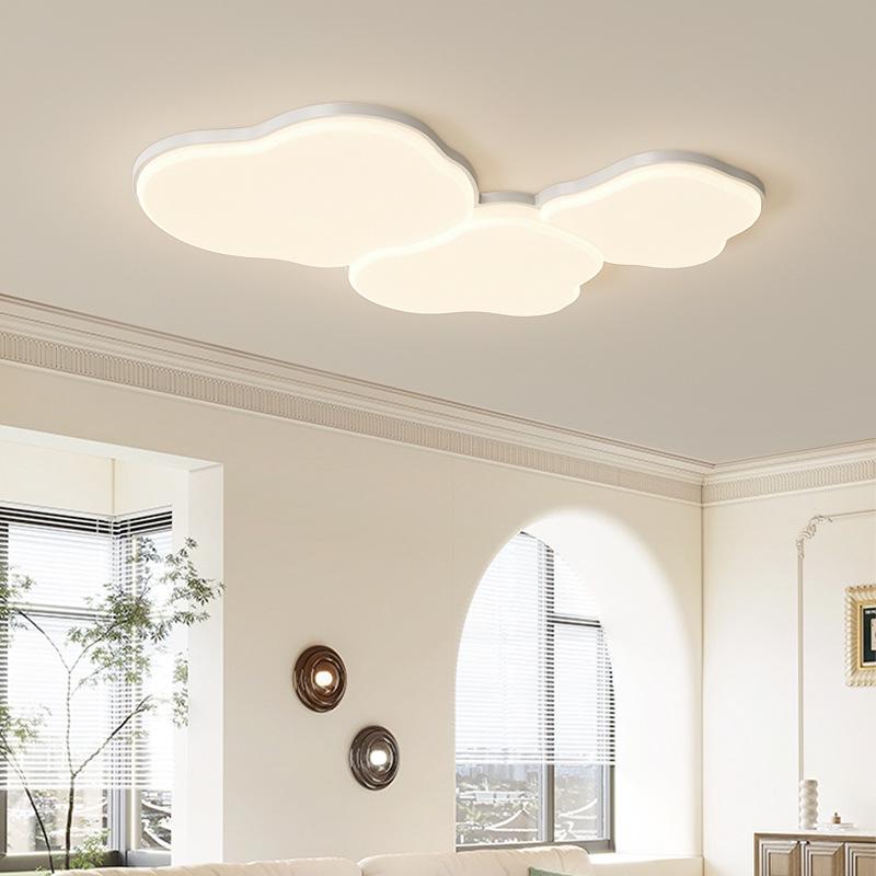 Cream Style Modern Minimalist Full Spectrum Ceiling Light for Eye-Protection In Children's Room and Master Bedroom