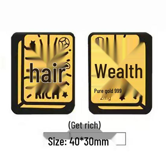 Shuibei Gold 999 Wealth & Treasure Phone Sticker – Creative Gold Foil Gift for Drivers