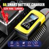 12V 8A Car Battery Charger 3 Stage Charging Smart Full Automatic Charger Digital Pulse Repair Charger for Car Motorcycle