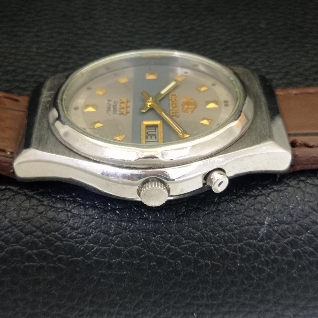 Orient CRYSTAL AUTOMATIC 46941 JAPAN MENS VINTAGE ORIGINAL DIAL WATCH A703467-1 R213c-a703467
