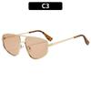 European and American fashion new double-beam metal retro sunglasses, personalized versatile street sunglasses, high-end trendy glasses