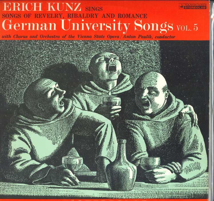

LP Record - German Student Songs Vol.5 SH5014 VANGUARD 1963 Japan Classical Used
