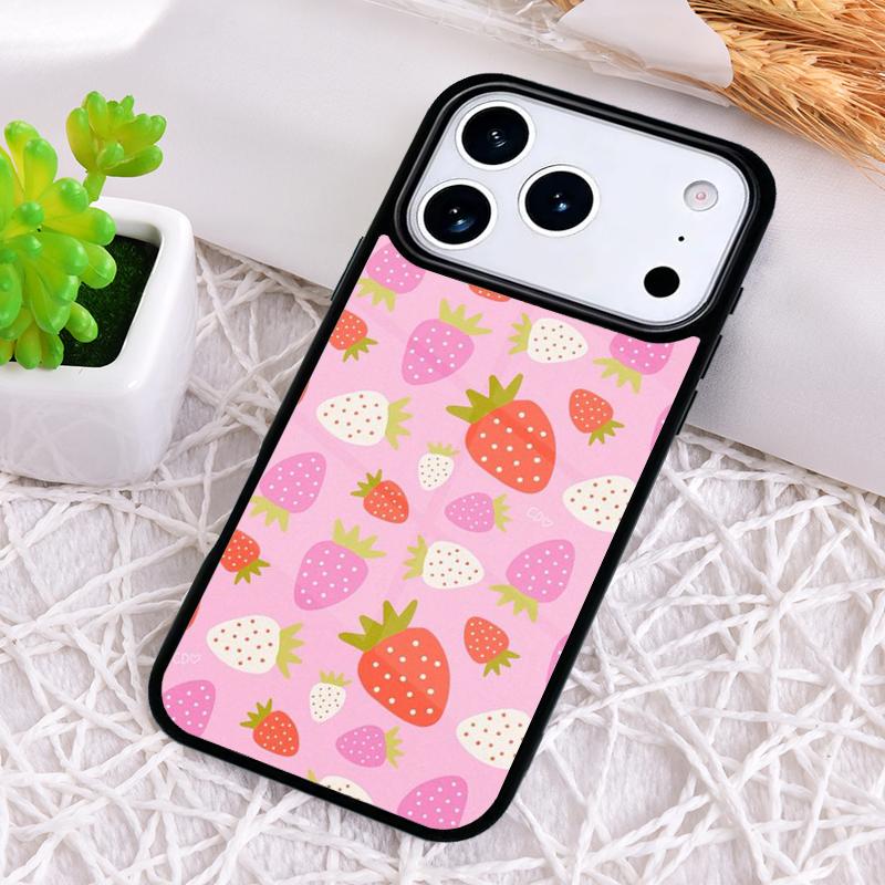 Strawberry Art Tropic Shockproof Phone Case for iPhone 17 Air 16e 15 11 12 14 13 Pro Max Cover Coque