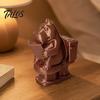Whimsical Home Accents 3D Printed Hippopotamus Toilet Figurine, Funny Reading Bathroom Decor, Creative Hippo Decorative on Statue for Office Desk And