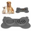 Portable Pet Dog Feeding Bowls Silicone Puppy Cat Eating Feeder Dish Bowl Pet SuppliesGrey