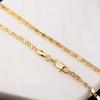 1pc Minimalist Golden-plated 2mm Flat Chain Necklace for Women Men, Exquisite Jewelry Gift