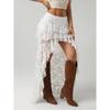 Summer Sexy Lace Skirt Cowgirl Style Irregular Design Sense Women's Skirt Independent Station