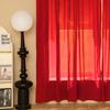 Fargerike ensfargede transparente gardiner Fransk retro lysfiltrerende personverngardiner Nordisk moderne enkel luksus transparent gardiner