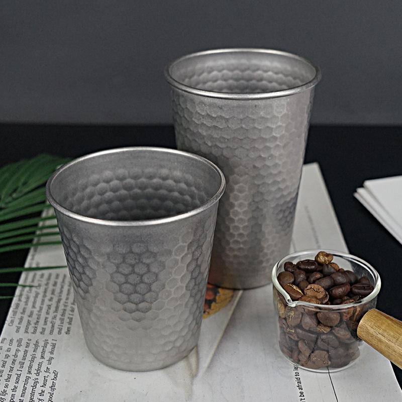 Food Grade Retro Series Imitation Old Single-Layer Cup Water Cup Tea Cup Coffee Cup Diamond Pattern South East Asia Japan And South Korea Best-Selling