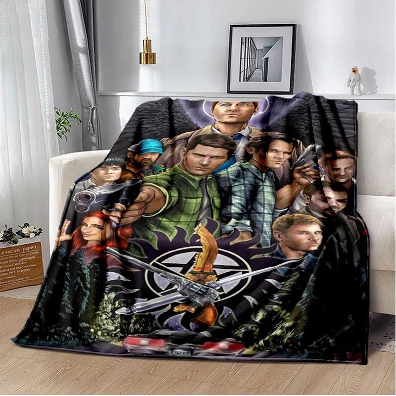 Supernatural join the hunt Throws Blanket Sofa Hiking Picnic Super Soft Quilt Fashion Bed Thermal Flannel Blanket birthday gift