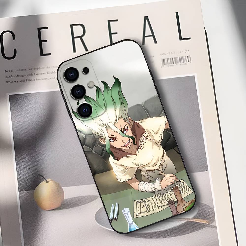 Dr S-STONE Phone Case For Samsung S25,S24,S21,S22,S23,S30,Ultra,S20,Plus,Fe,Lite,Soft Black Cover