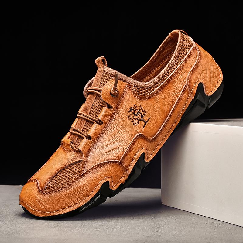 Herrskor Casual Andningsbara Utomhusskor Herr Bekväma Lätta Herrskor Klassiskt Märke Läderskor Casual Sneakers Stor Storlek 38-47