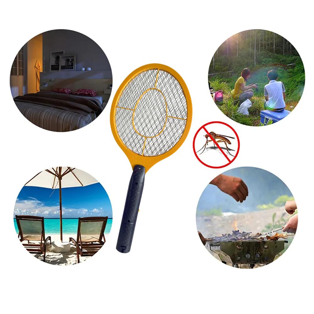 Anti Mosquito Swatter Racket Multifunctional Electric Fly Swatter Battery Powered Handheld Bug Zapper Insects Killer Racket