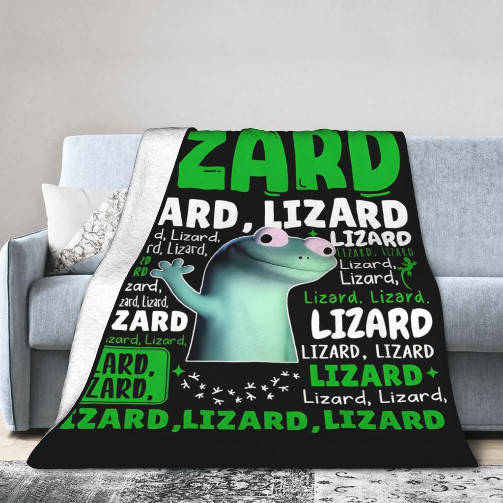 Hoppers Tom Lizard Button Meme Blanket Fuzzy Vintage Breathable Throw Blankets for Bed Sofa All Season,