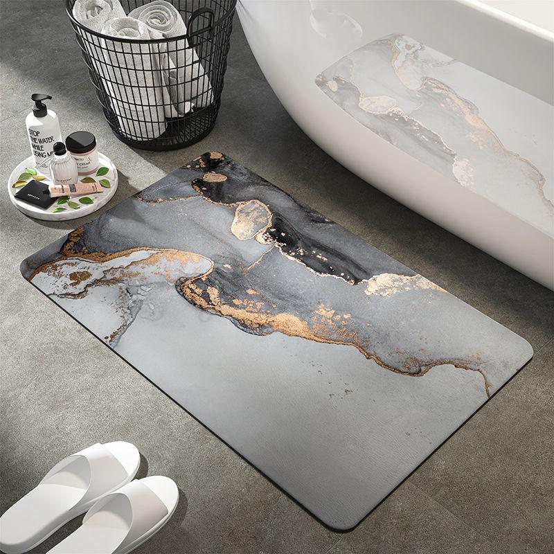 Bathroom Non-Slip Mat Soft Diatom Mud Absorbent Floor Mat Door Mat Carpet Bathroom Toilet Household Quick-Drying Floor Mat