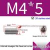 201 Stainless Steel Headless Set Screw - Flat End Socket Screw