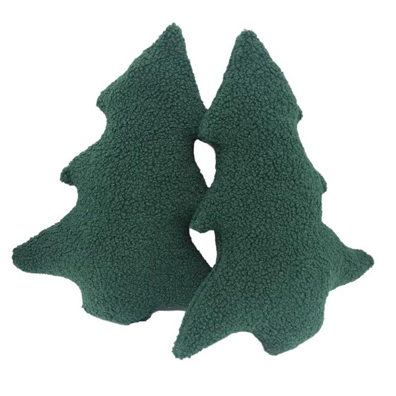 

ABJI-Granular Christmas Tree Throw Pillows Christmas Home Throw Pillows Holiday Gift Ornaments Christmas Tree Throw Pillows зелёный
