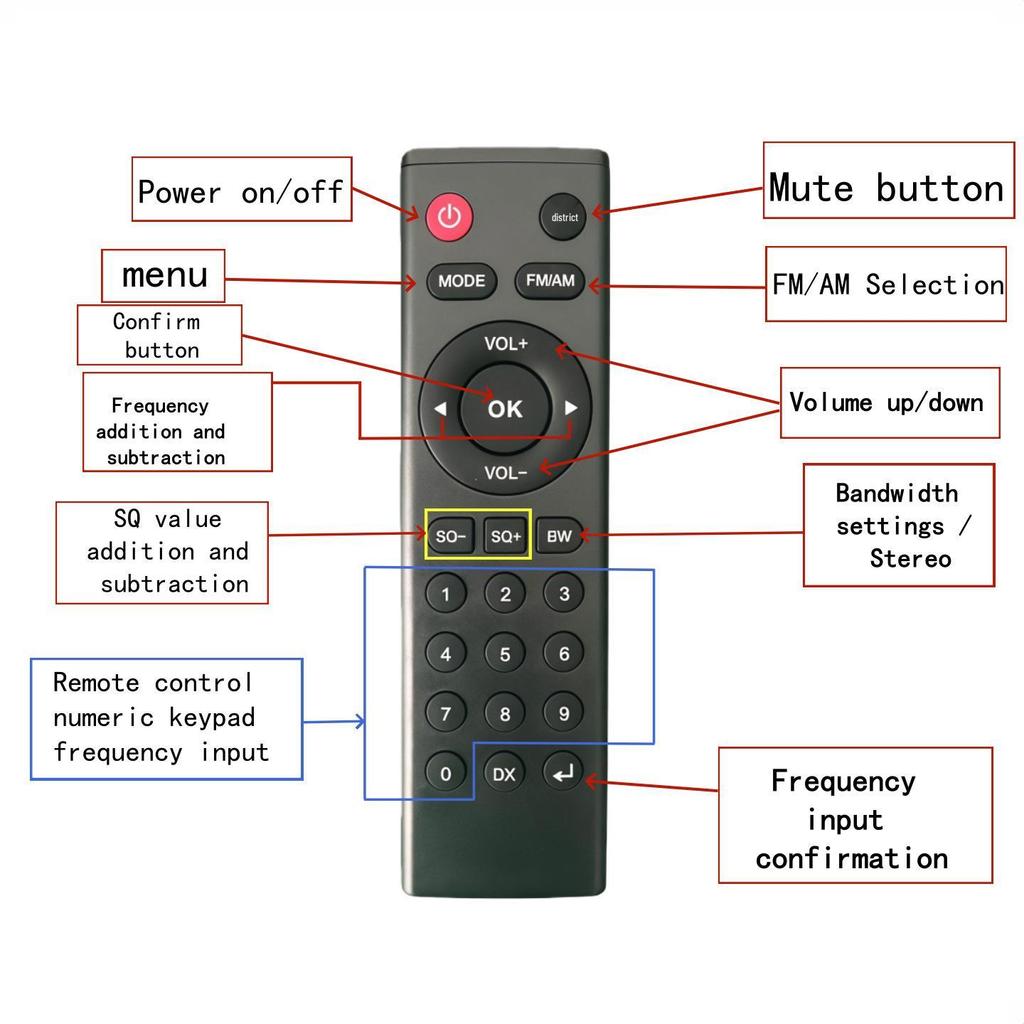 TEF6686 High-Sensitivity Desktop Stereo Radio with Infrared Remote Control