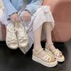Fashion Outdoor Wedge With Platform Waterproof Sandals for Women Summer 2025 Comfortable Sandal Low Price Luxury The Best Woman Shoes