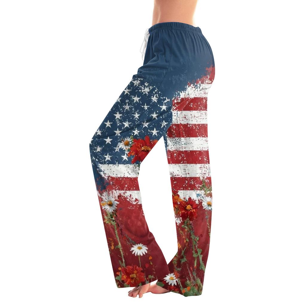 Pantaloni Casual Stampati Casual Larghi da Donna