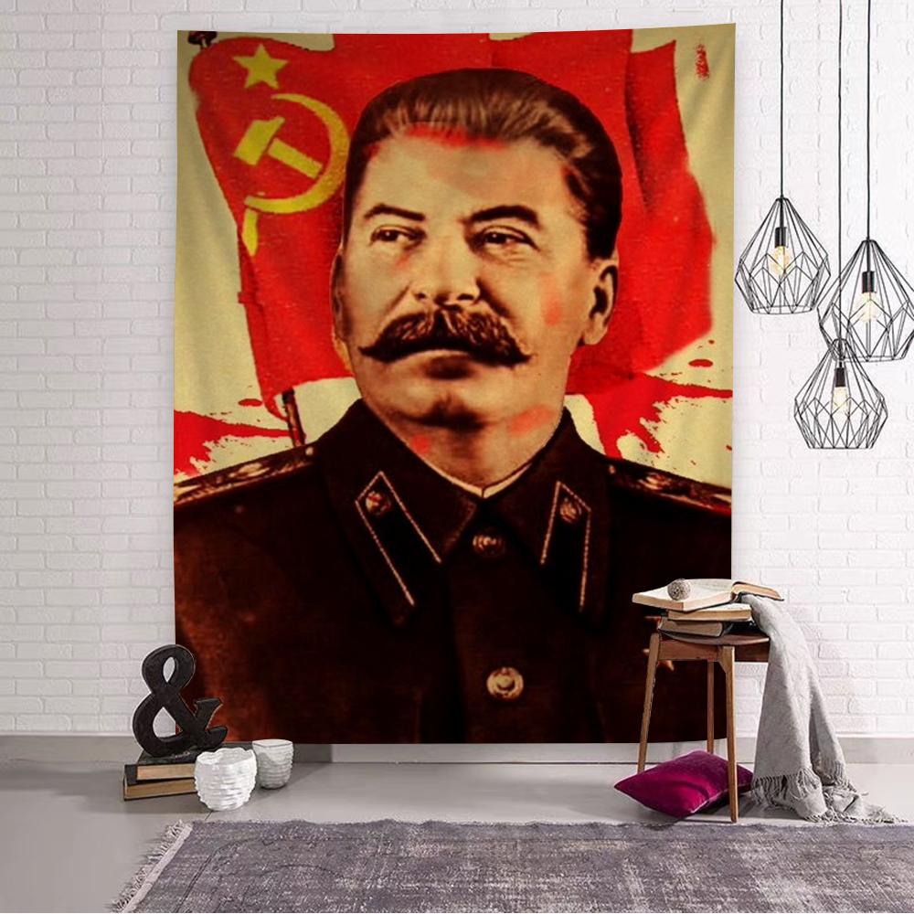 Lenin Joseph Stalin DIY Nástěnná tapiserie Umění Sci-fi Místnost Domácí dekorace Nástěnné umění Dekor