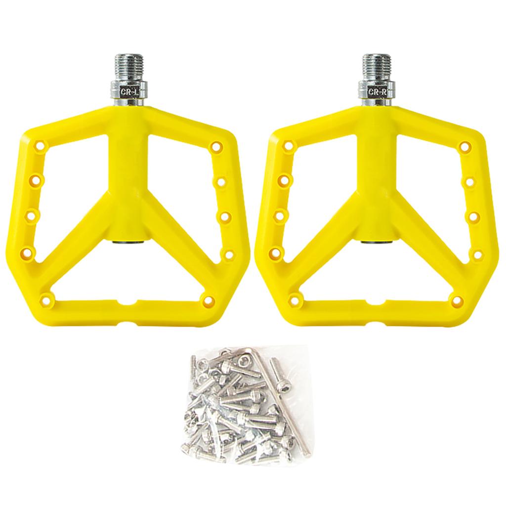 Light Weight Bicycles Platform Pedals Sealed Bearings Nonslip Bicycles Pedals for Mountain Cycling Road Bicycles