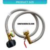 Steel Propanes Refill Adapter Hose with Pressure Gauges and Valves Leak Detection Camping Grill Gas Tank Connection