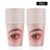 50/10 Pcs Eyelash Practice Paper Cup Lash Extension Supplies Mannequin Exercises Professional Makeup for Starters Auxiliary Tool