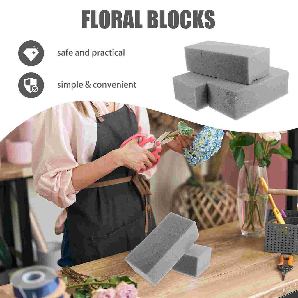 5 Pcs DIY Floral Foam Brick Rectangle Artificial Flower Mud for Wedding Home Party Packing Decor Supplies