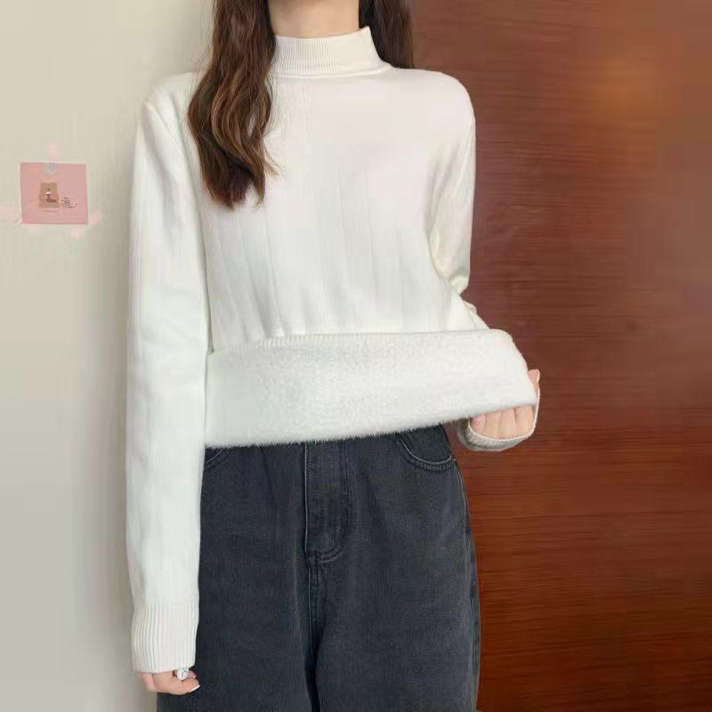 Women's Sweater Mid-length Loose Round Neck Pullover Sweater Autumn and Winter