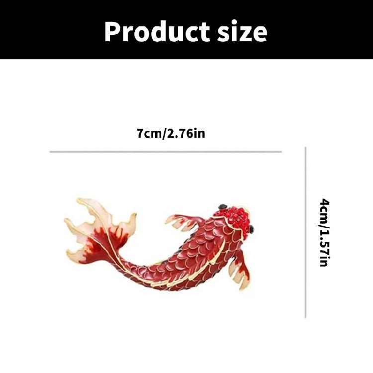 Roter Fisch Anstecknadel Anstecknadel Legierungstextur Für diejenigen, die eine Mischung aus Tradition und modernem Stil bei Accessoires wünschen