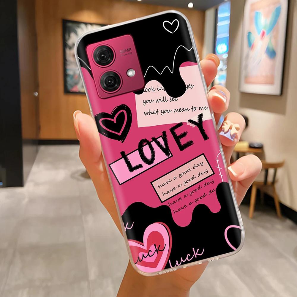 Für Moto G84 Hülle Mode Niedliche Cartoon Rückseite Für Motorola Moto G84 Handy Silikon Hüllen 6,8 Zoll MotoG84 Schutz Fundas