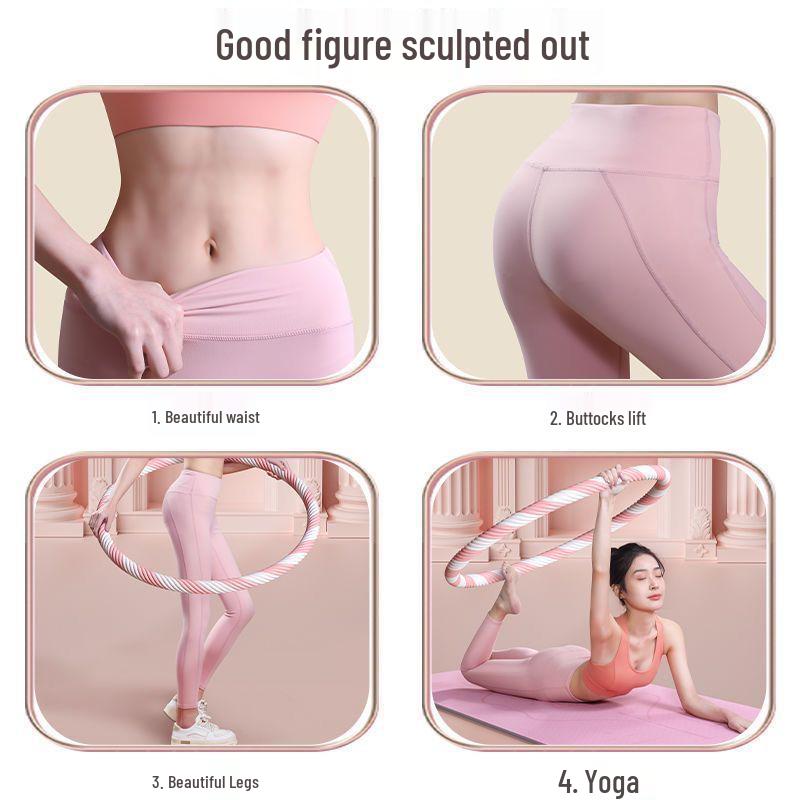 Weighted Fitness Hula Hoop for Waist Slimming and Abdominal Toning - 3-5 Jin Adjustable for Women.