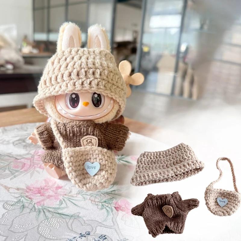 

LABUBU Универсальная детская одежда, милые новогодние наборы для кукол, аксессуары для самостоятельного изготовления, рождественские подарки, аксессуары для кукол Popmart Bubble Mart One Size