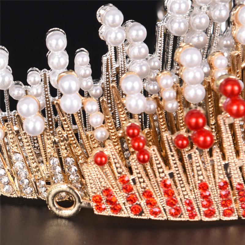Pearl Crystal Tiara Rhinestone Hair Accessories Crown Wedding Bridal Headband