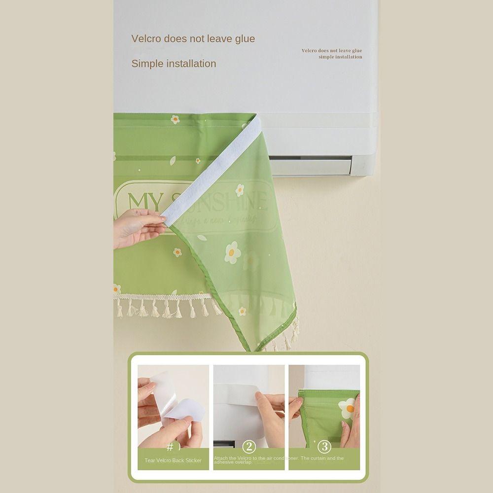 Anti-direct Blowing Air Conditioner Windshield Curtain Dustproof Windproof Air Conditioner Dust Cover Tassels Hanging