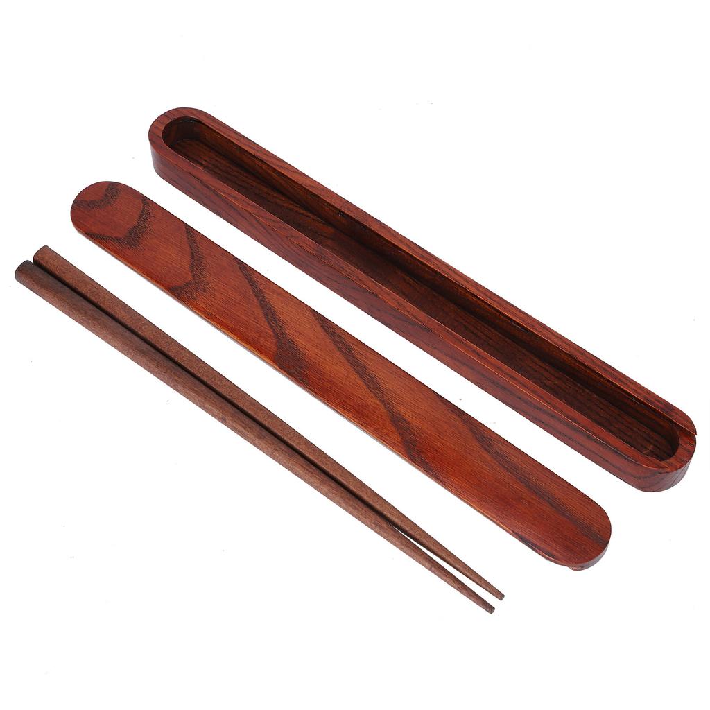 Reusable Wooden Chopsticks Portable Tableware Gift Set Kitchen Utensils for Eating with Box(White Wax Chopstick Box Chopsticks )