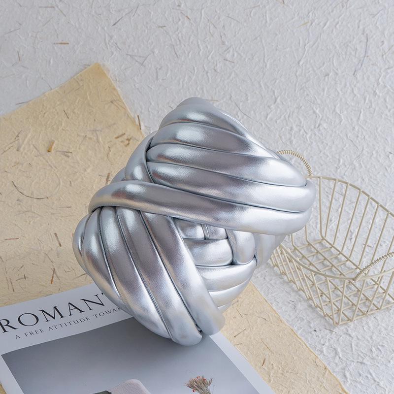 Metallic Textured Super Thick Icelandic Wool Yarn, 2cm Core-Filled Cotton Hand-Knitting Yarn for DIY Bags